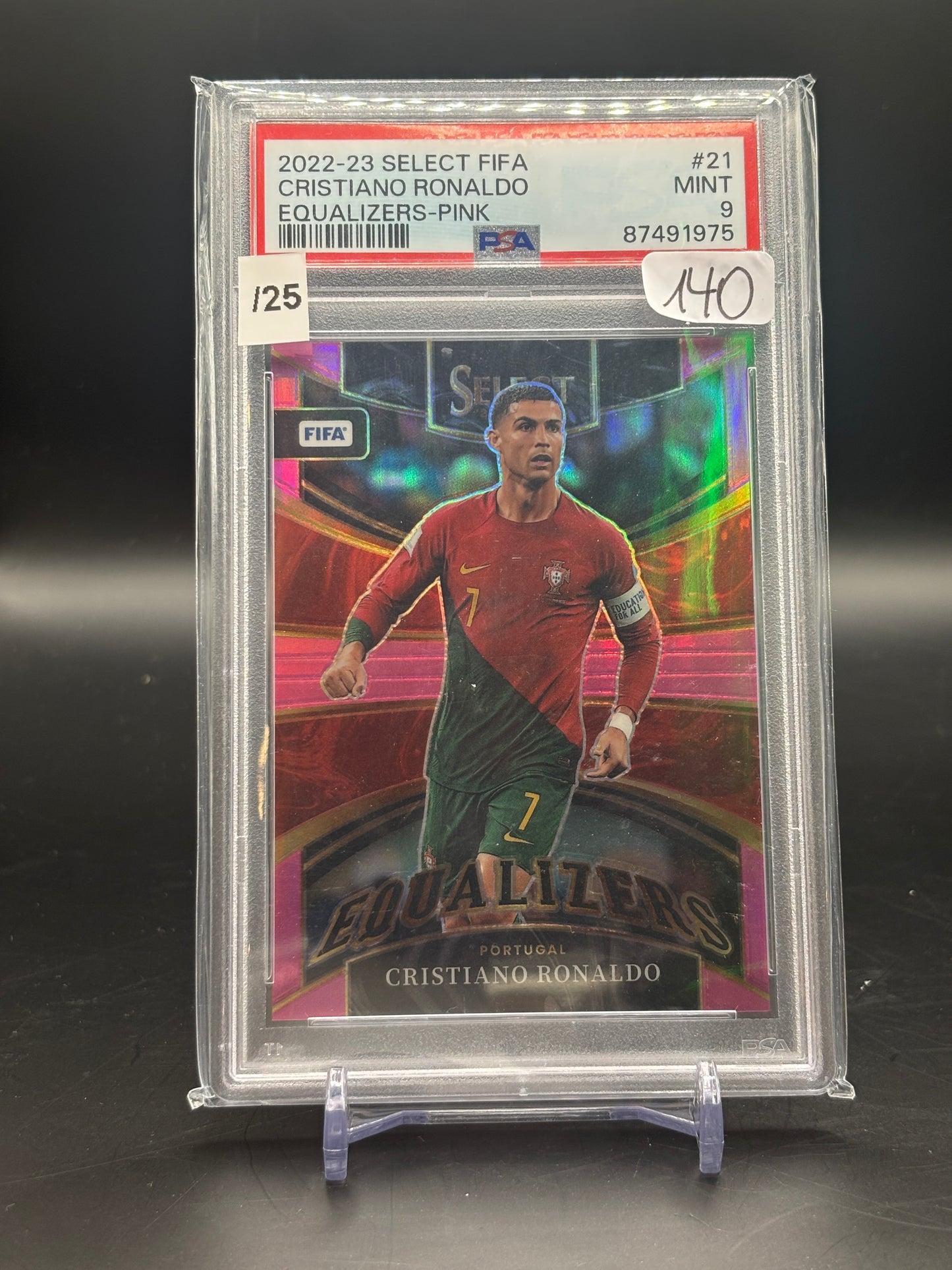 2022/23 Panini Select FIFA Cristiano Ronaldo Equalizers Pink /25 PSA 9 87491975