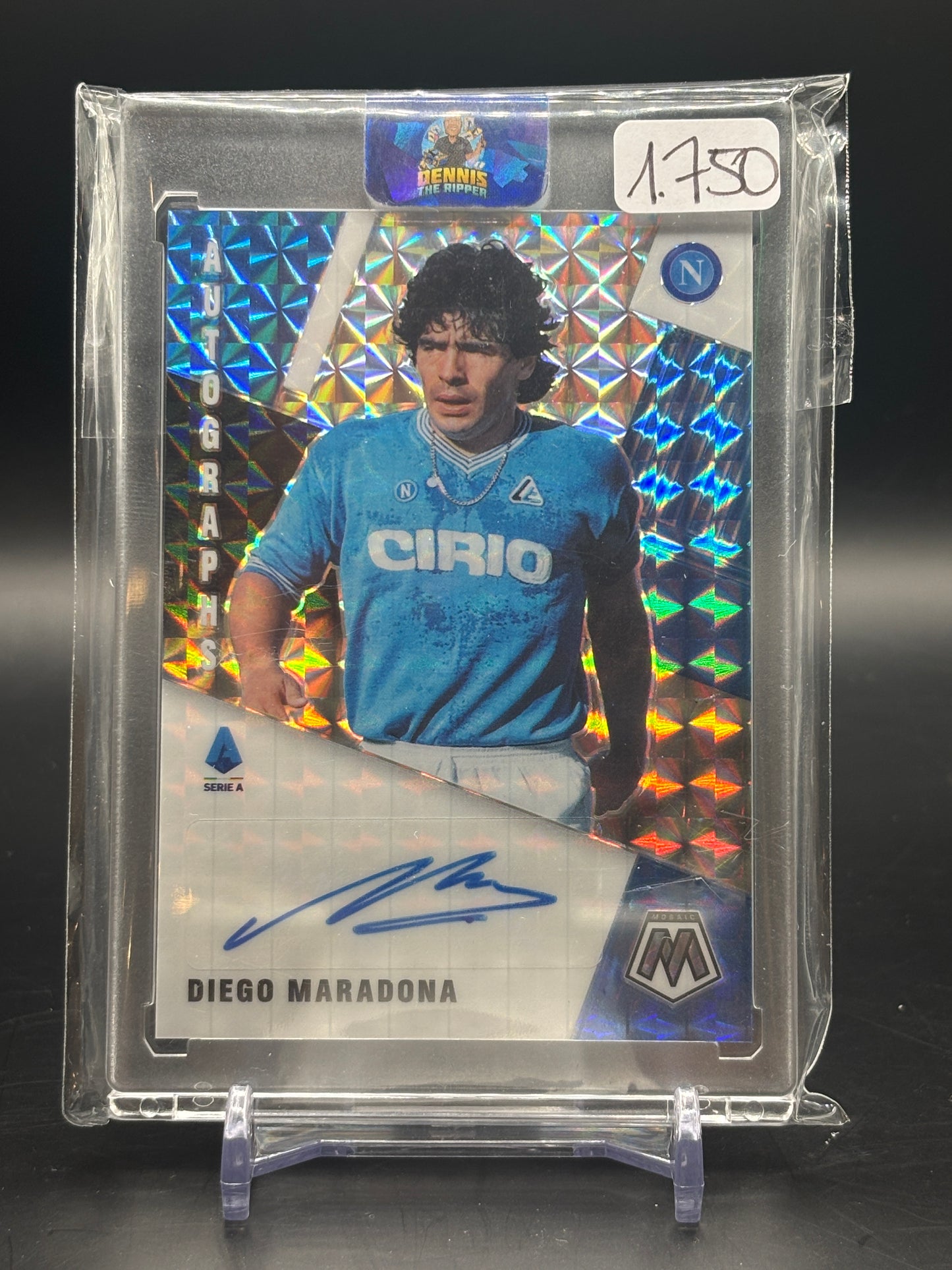 2020/2021 Panini Mosaic Serie A Soccer Diego Maradona Auto A-DM