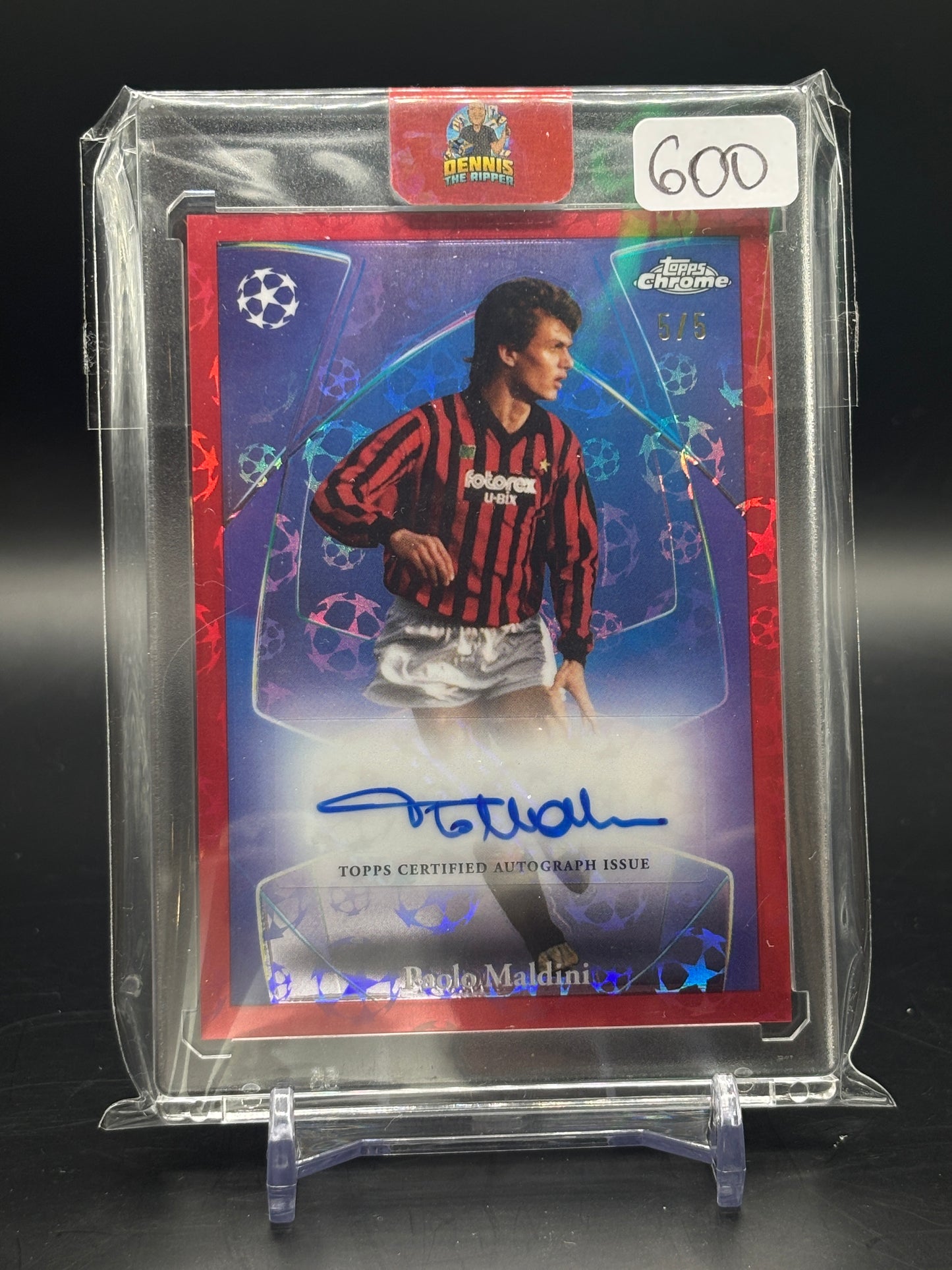2024/2025 Topps Chrome UCC Auto Starball Red Maldini 5/5
