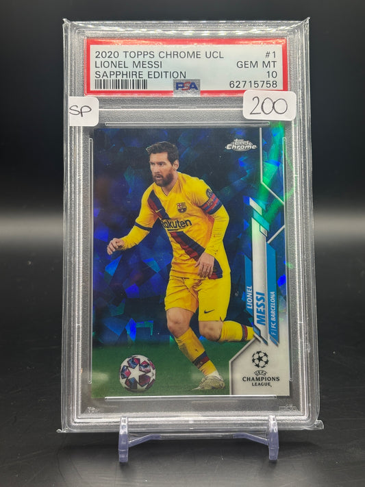 2020 Topps Chrome Sapphire Lionel Messi Variation PSA 10 62715758