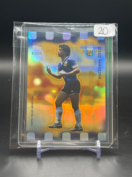 2025 Topps Focus Diego Maradona Golden Hour /99