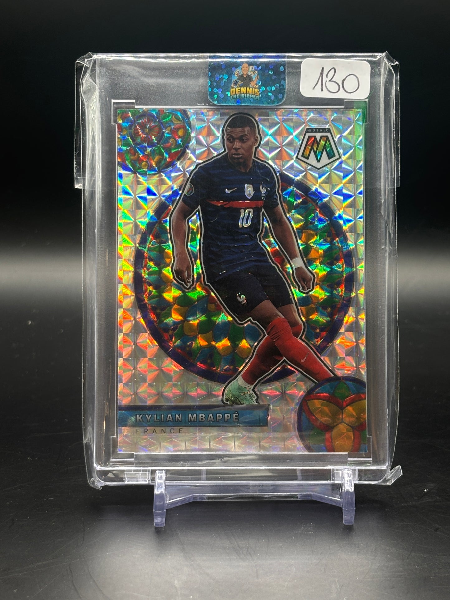 2021/22 Panini Mosaic Kylian Mbappe Stained Glass
