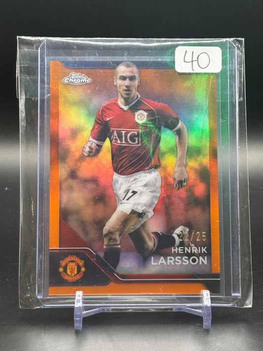 Topps Chrome Soccer Manchester United Henrik Larsson 22/25