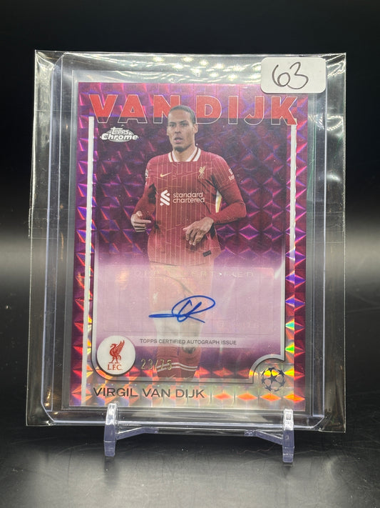 2024/25 Topps Chrome UCC Liverpool Virgil Van Dijk Auto /75