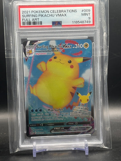 Pokemon Surfendes Pikachu VMAX (CEL 009) PSA 9 118548749