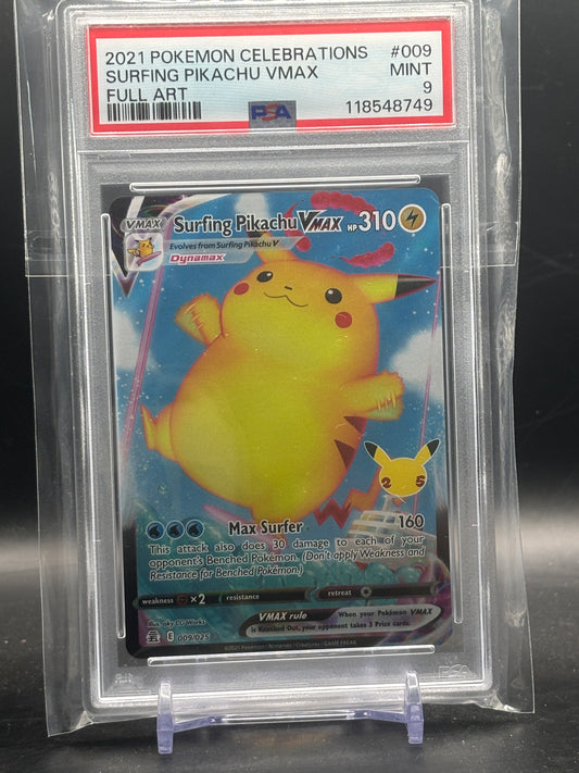 Pokemon Surfendes Pikachu VMAX (CEL 009) PSA 9 118548749