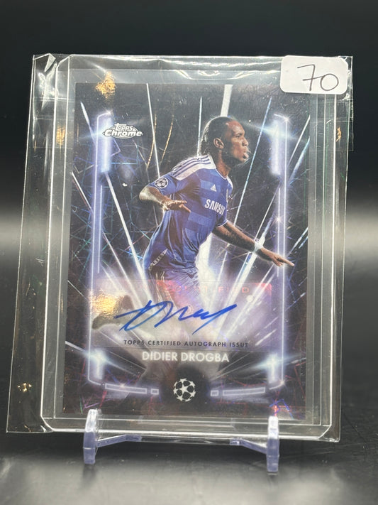 2024/25 Topps Chrome Didier Drogba Black Lazer Auto