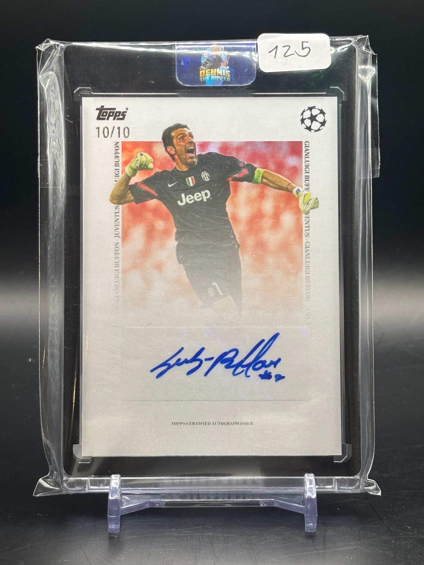 2025 Topps Simplicidad Gianluigi Buffon Red Auto 10/10