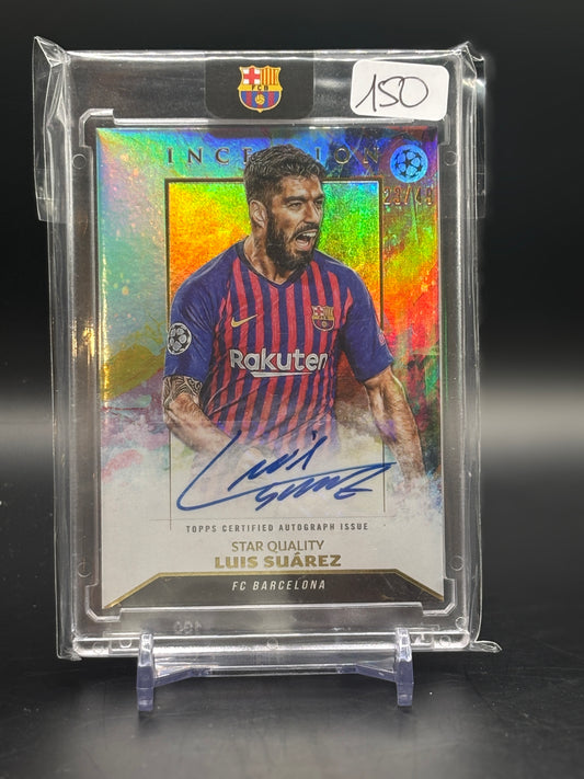 2023/24 Topps Inception Luis Suarez Aqua Auto /49