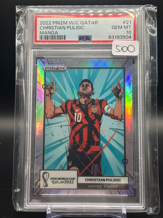 2022 Panini Prizm WC Christian Pulisic Manga PSA 10 83193504
