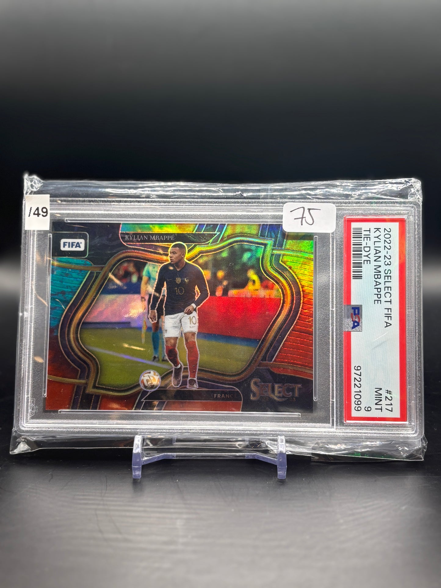 2022/2023 Panini Select Fifa Kylian Mbappe PSA 9 / 97221099 36/49