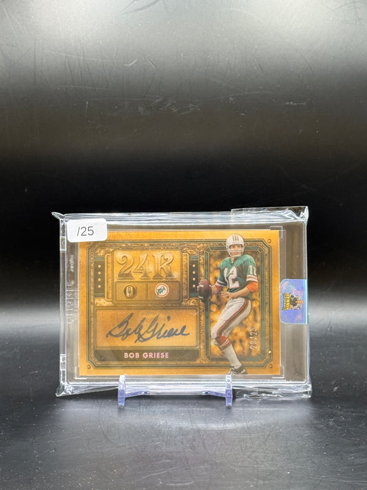 2023 Panini Gold Standard NFL Bob Griese Miami Dolphins 24K Auto 20/25