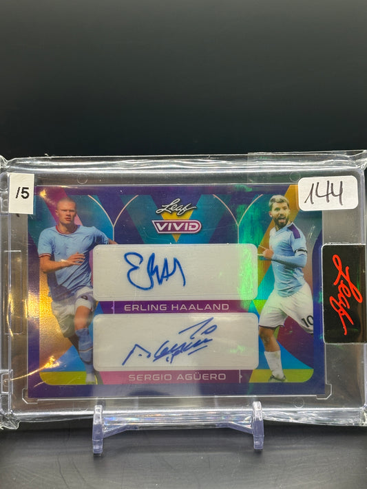 2022 Leaf Vivid Haaland/Agüero Dual Auto /5