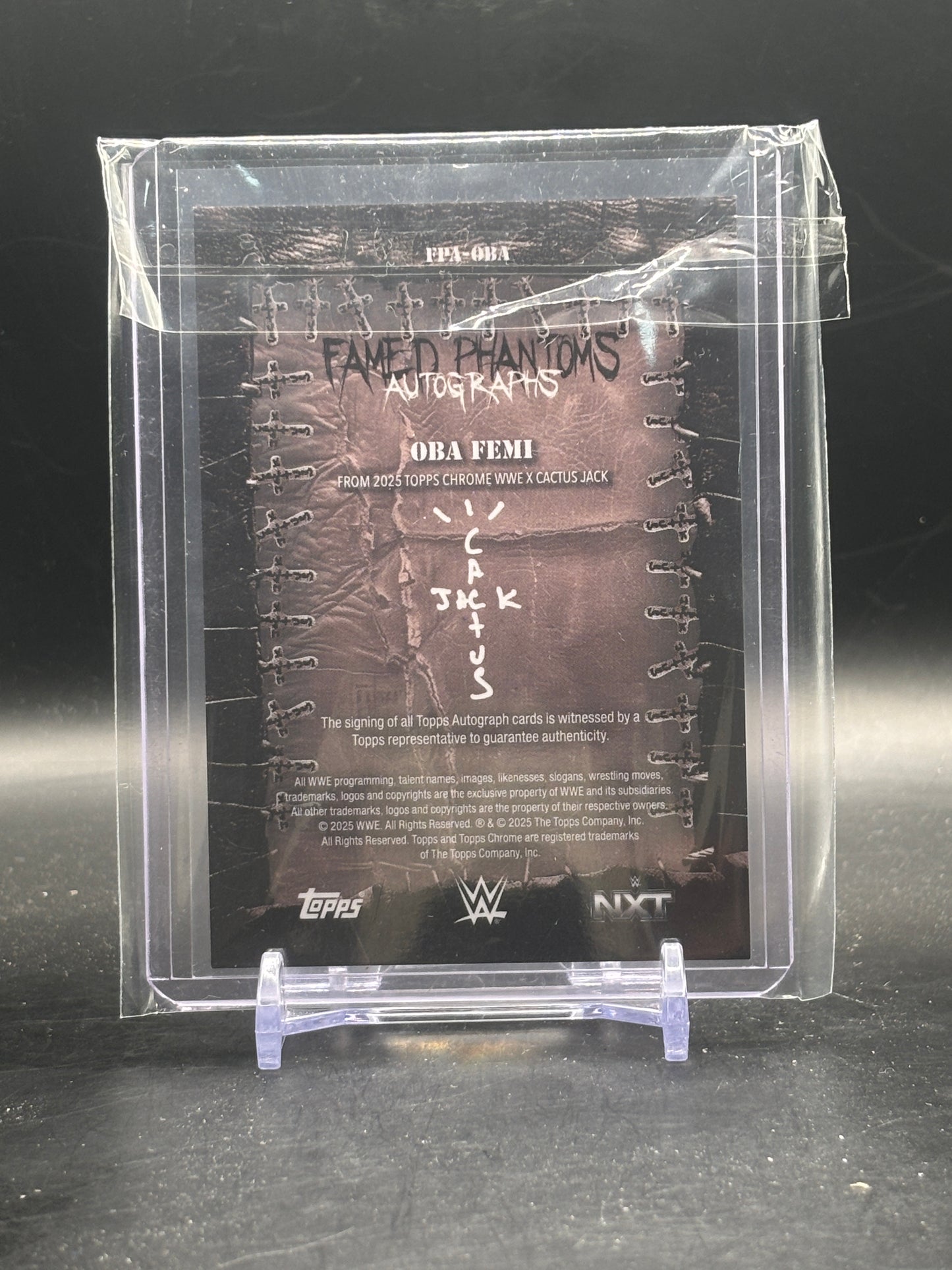 2025 Topps Chrome WWE x Cactus Jack Oba Femi Auto