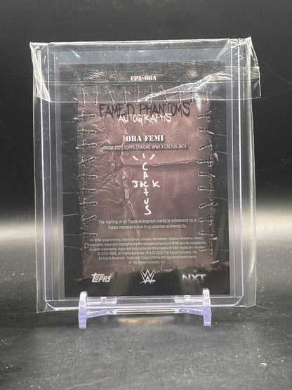 2025 Topps Chrome WWE x Cactus Jack Oba Femi Auto