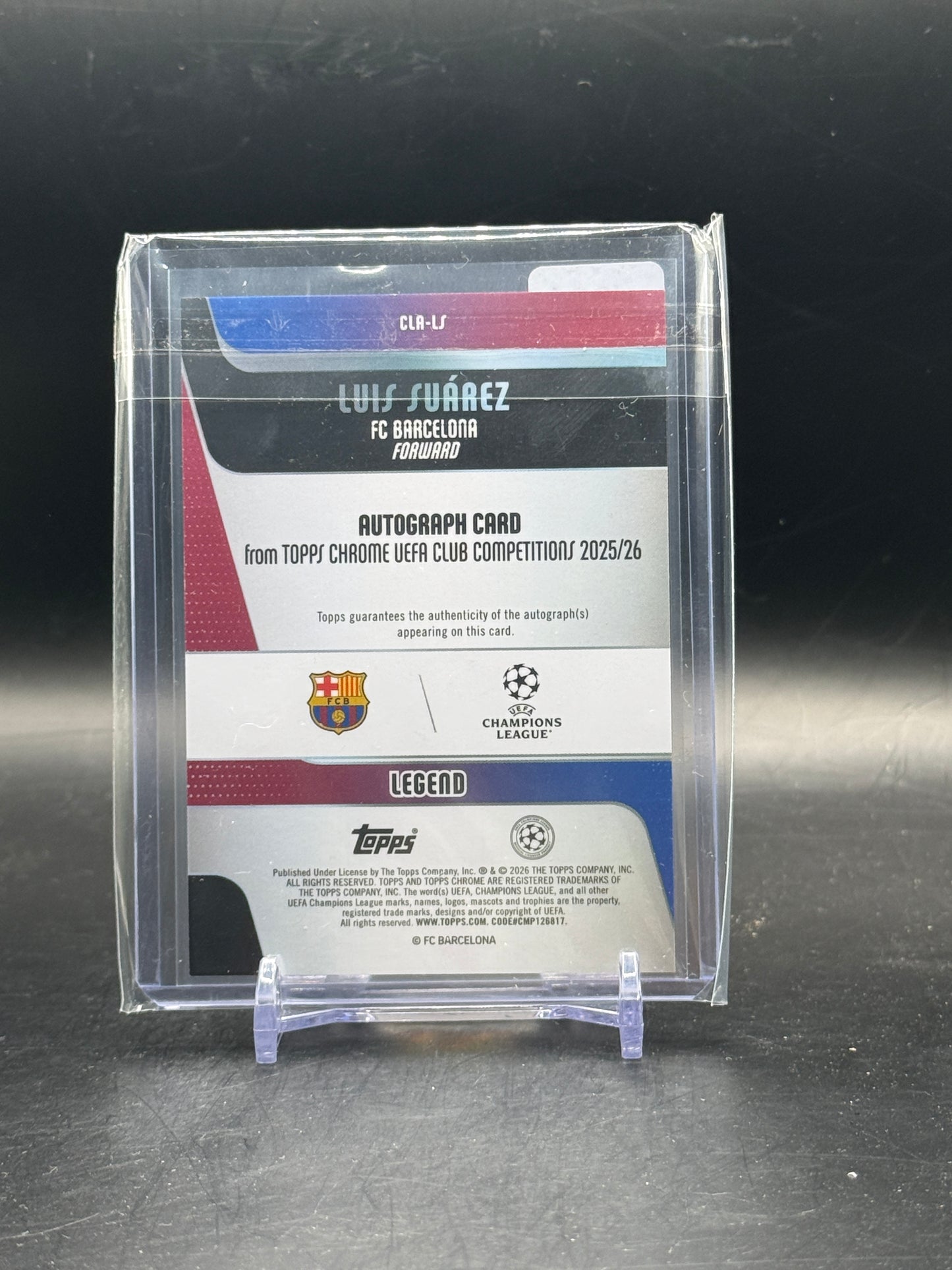 2025-26 Topps Chrome UCC Luis Suarez FC Barcelona Green Lava Auto 88/99