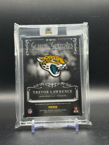 2025 Panini National Treasures NFL Trevor Lawrence Jacksonville Jaguars Genre Graphs Auto 18/99