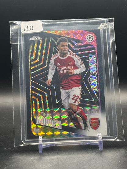 2025-26 Topps Chrome UCC Ethan Nwaneri Arsenal FC Black Geometric 01/10
