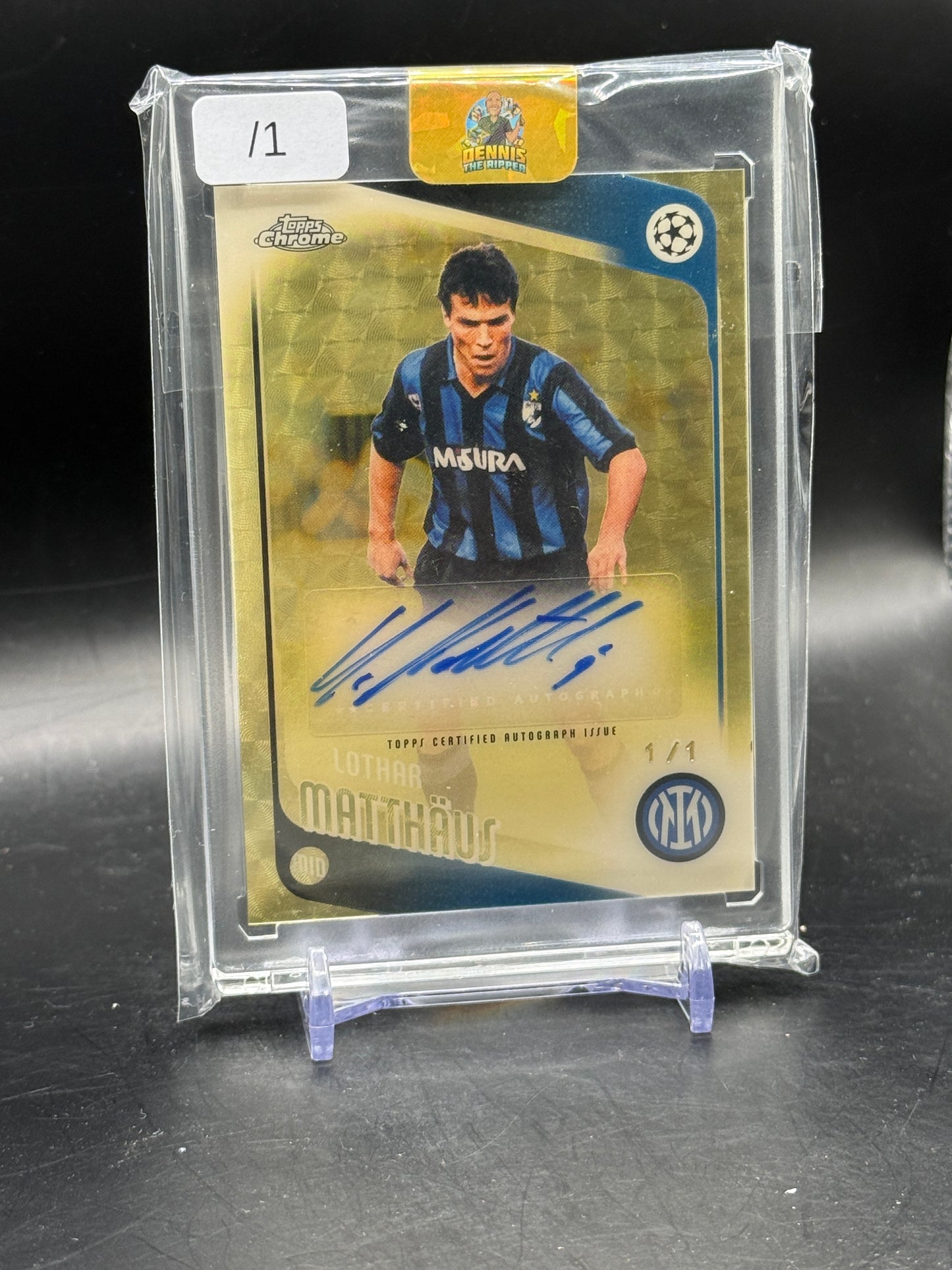 2025-26 Topps Chrome UCC Lothar Matthäus FC Internazionale Milano Superfractor Auto 1/1