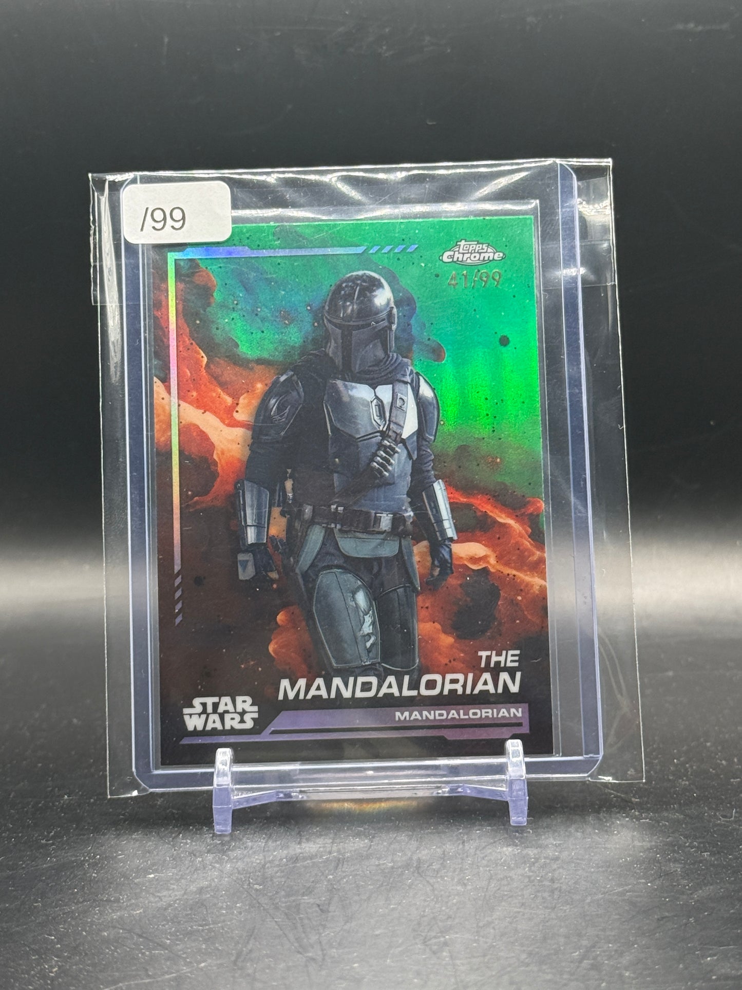 2024 Topps Chrome Star Wars The Mandalorian Green 41/99