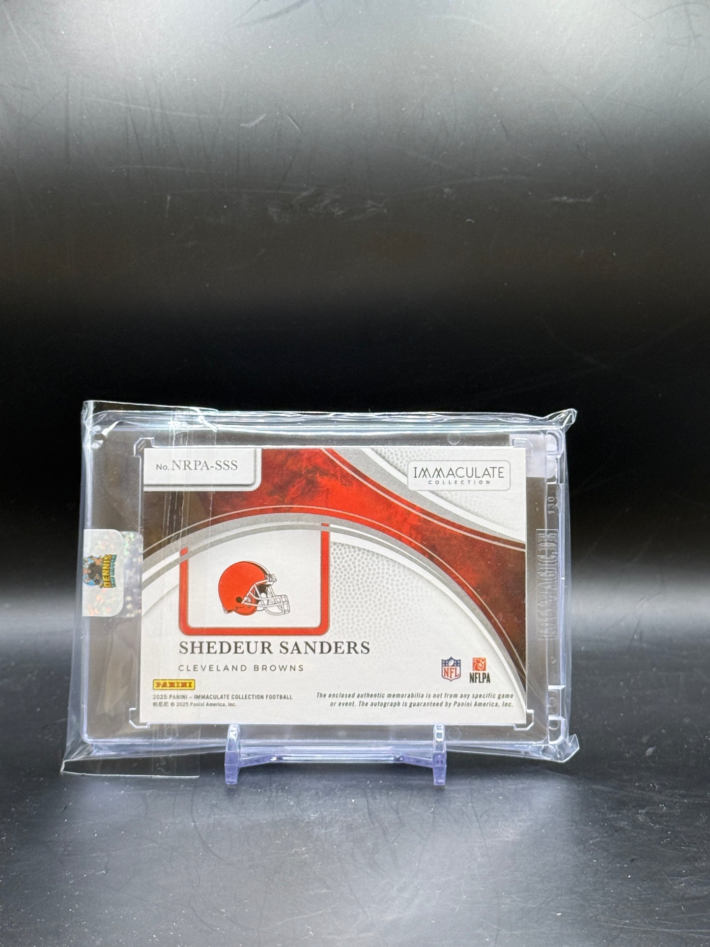 2025 Panini Immaculate NFL Shedeur Sanders Cleveland Browns Numbers Auto 10/12