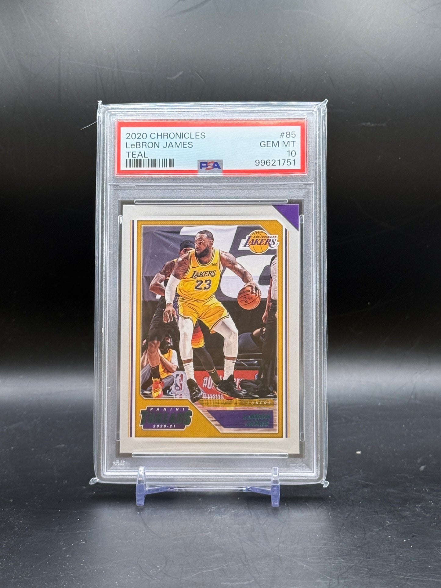2020 Panini Chronicles NBA LeBron James Los Angeles Lakers Teal PSA 10 99621751