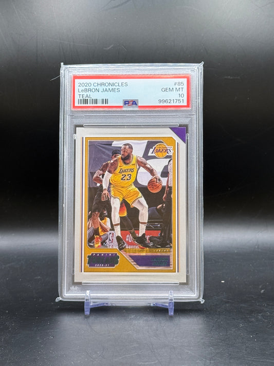 2020 Panini Chronicles NBA LeBron James Los Angeles Lakers Teal PSA 10 99621751