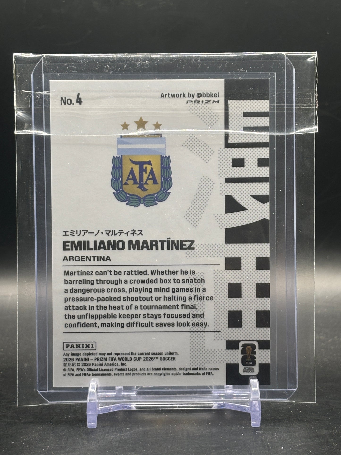 2026 Panini Prizm Fifa World Cup Emiliano Martinez Argentina Manga