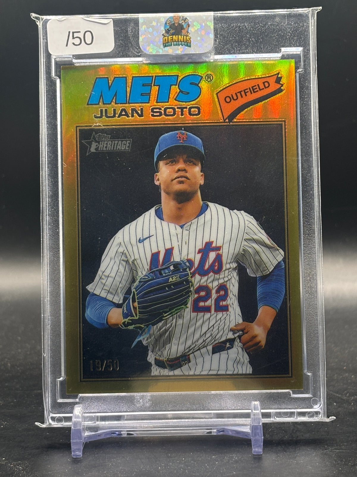 2026 Topps Heritage MLB Juan Soto New York Mets Gold 19/50