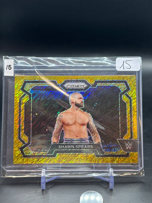 2024 Panini Prizm WWE Shawn Spears Gold Shimmer FOTL 1/5