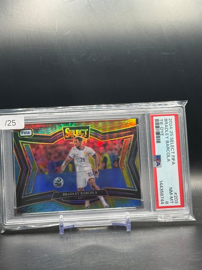 2024-25 Panini Select Fifa Bradley Barcola France Tie-Dye 02/25 PSA 8 144358744