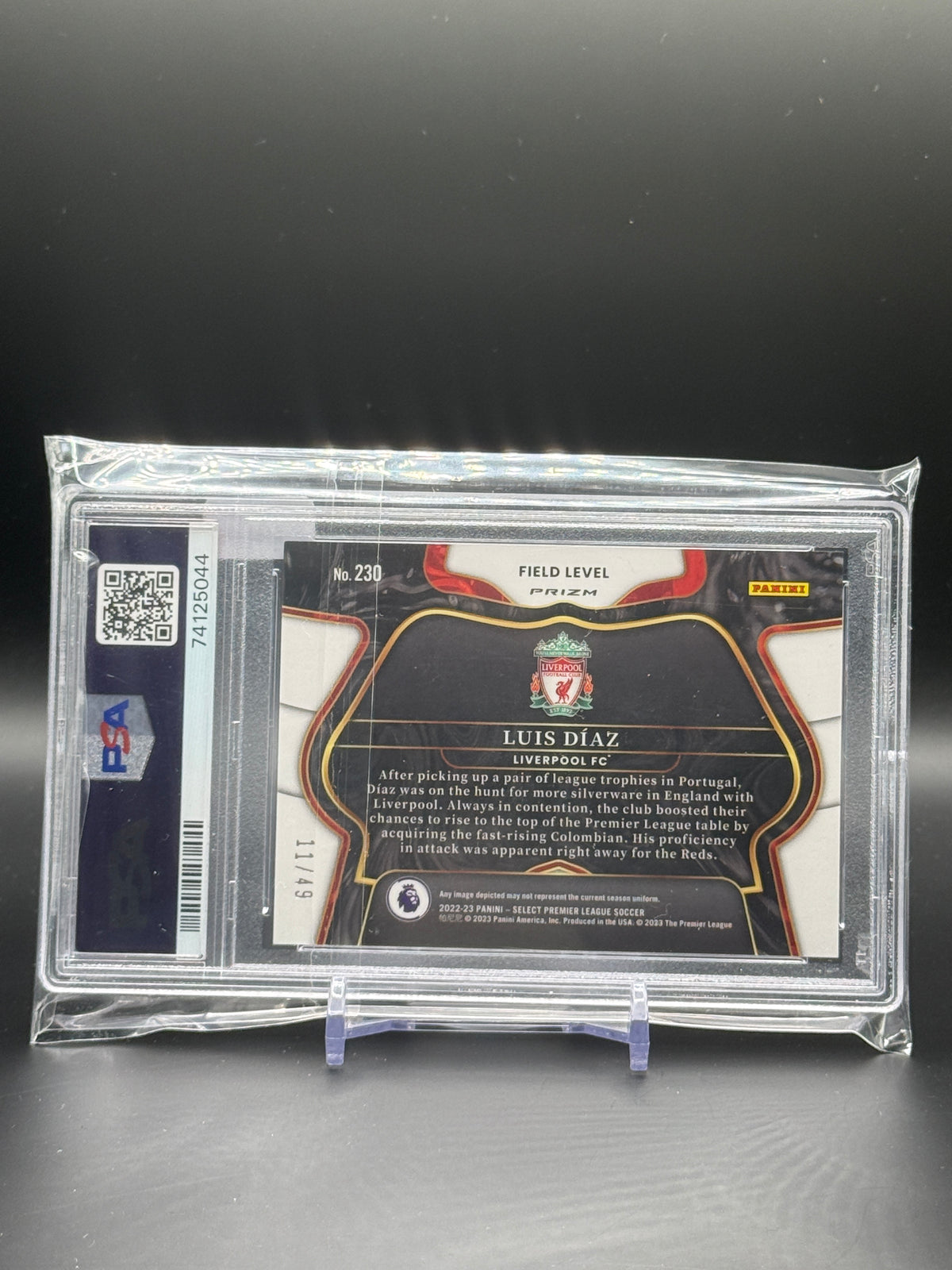 2022-23 Panini Select Premier League Luis Diaz Liverpool FC Tie Dye 11/49 PSA 10 74125044