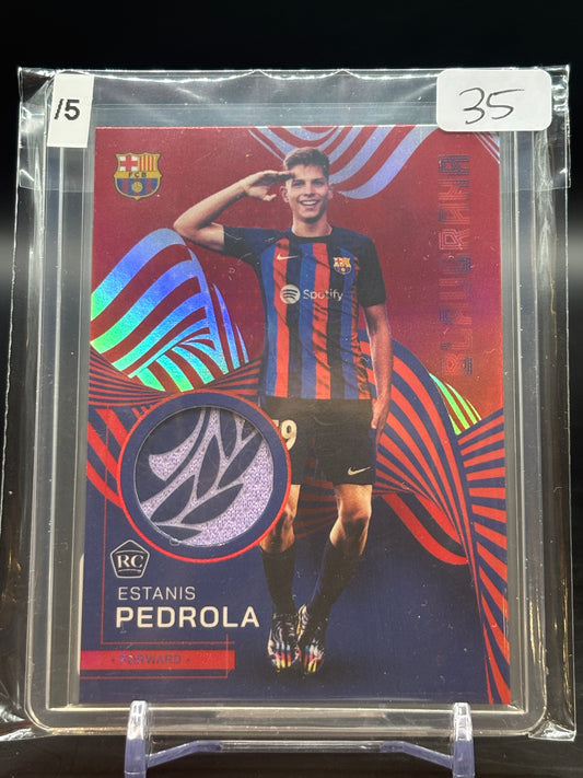 2022/23 Topps Barca Team Set Estanis Pedrola Red Patch /5