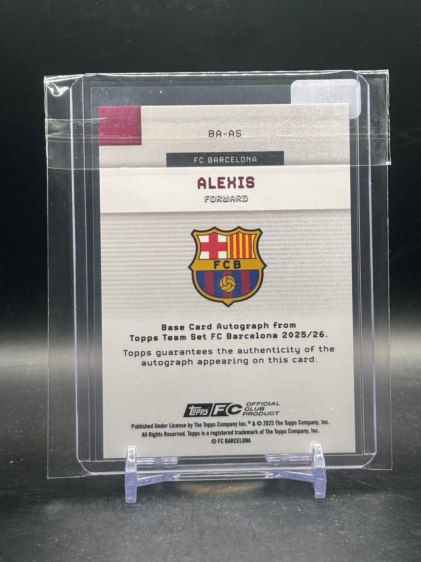 2025-26 Topps Team Set FC Barcelona Alexis Sanchez Auto 79/99