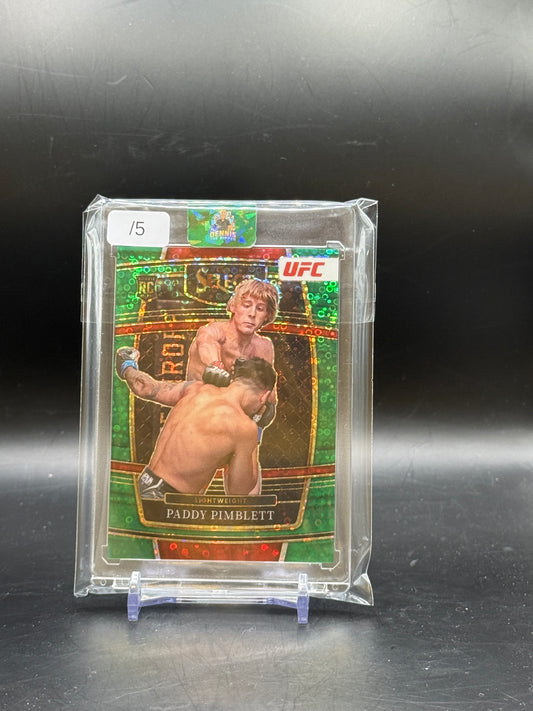 2022 Panini Select UFC Paddy Pimblett Concourse Disco Green 2/5