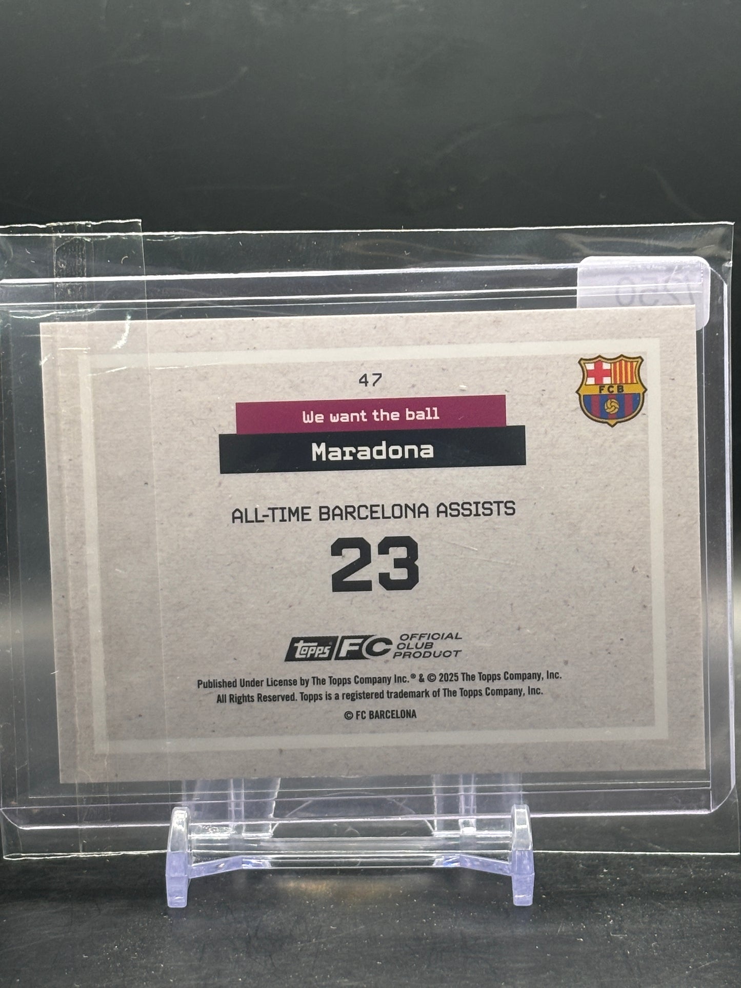 2025-26 Topps Team Set FC Barcelona Maradona We want the ball 222/250