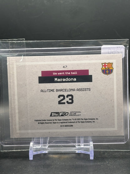2025-26 Topps Team Set FC Barcelona Maradona We want the ball 222/250