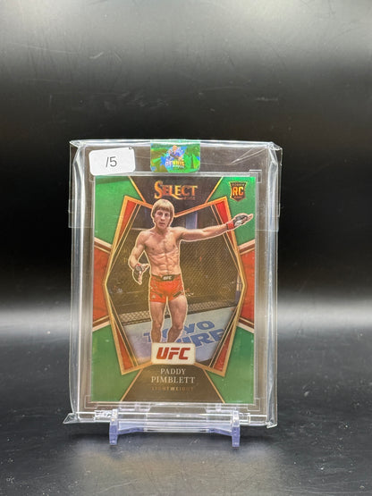 2022 Panini Select UFC Paddy Pimblett Premier Green 4/5
