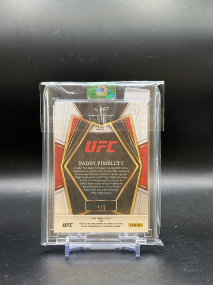 2022 Panini Select UFC Paddy Pimblett Premier Green 4/5