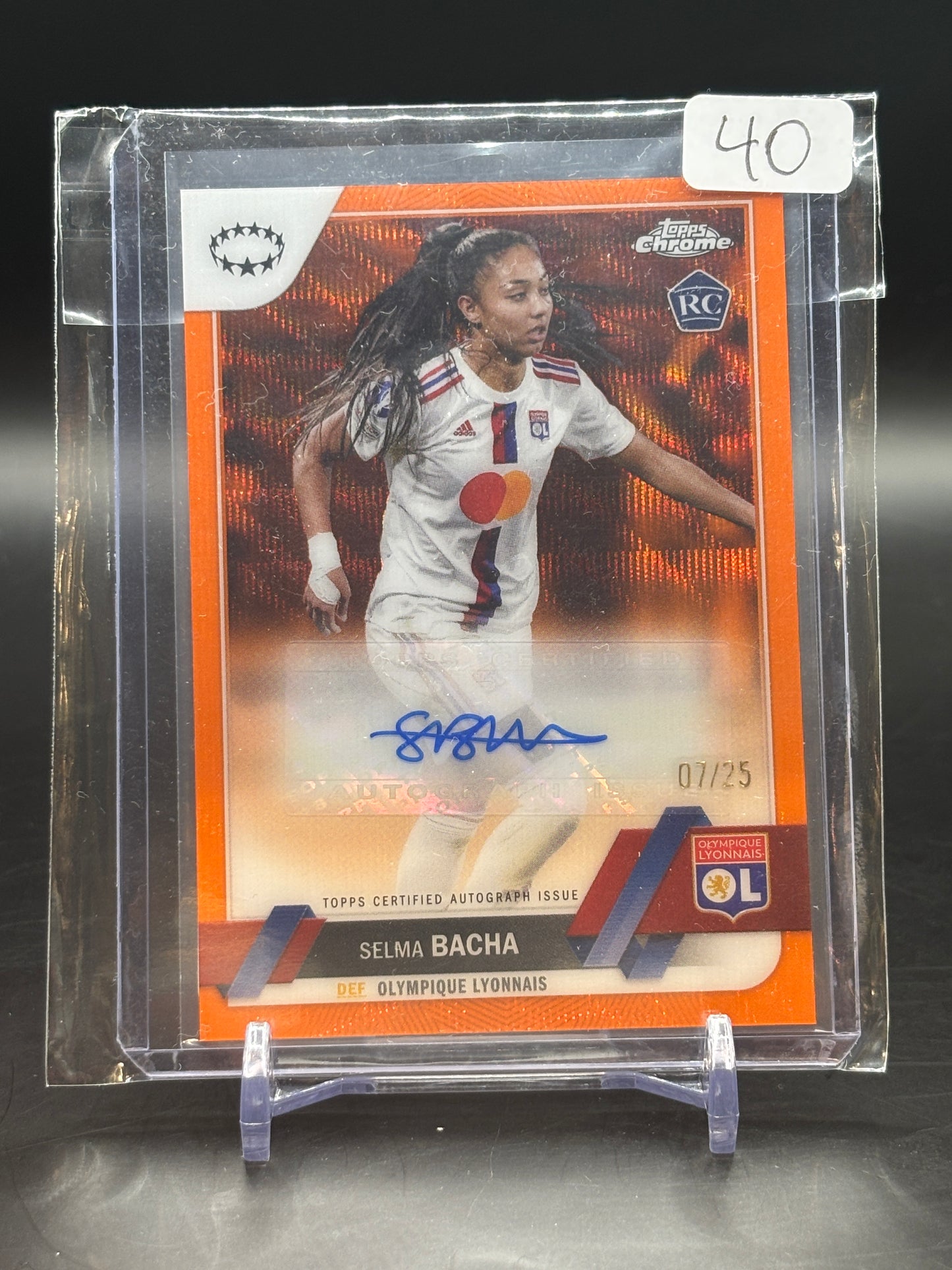 2022/23 Topps Chrome Selma Bacha Orange Wave Auto /25