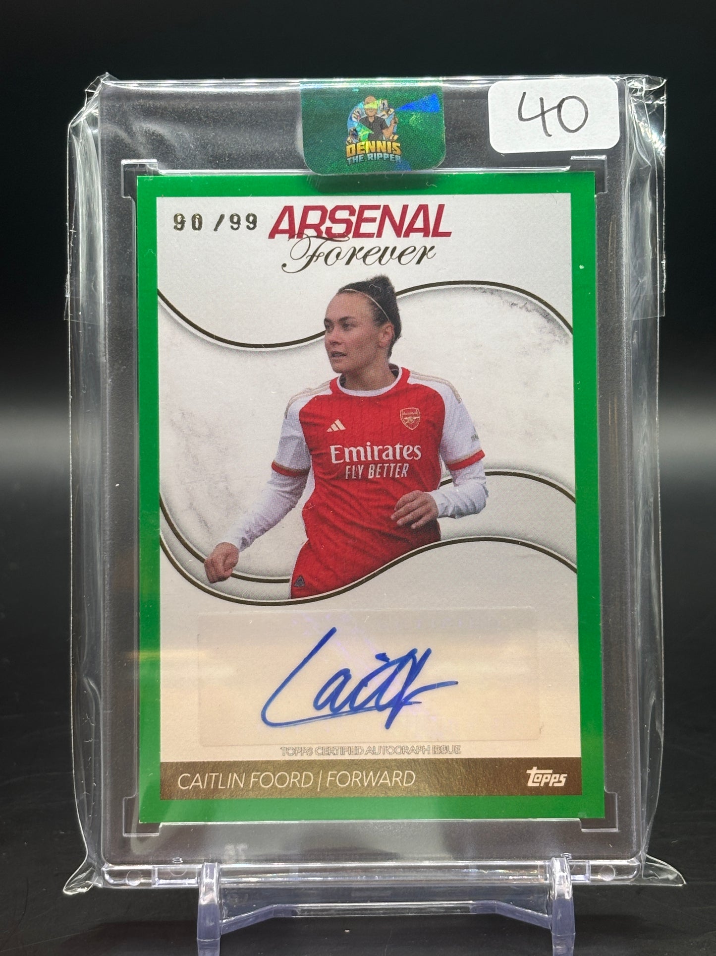 2023/24 Topps Arsenal Forever Caitlin Foord Green Auto /99