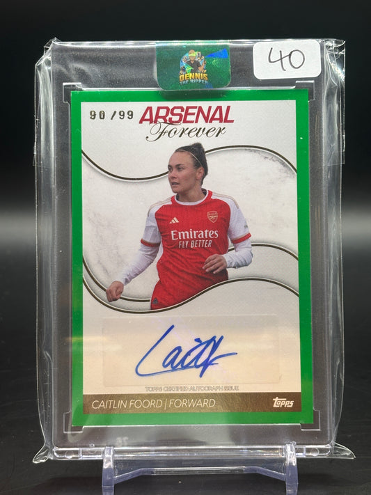 2023/24 Topps Arsenal Forever Caitlin Foord Green Auto /99
