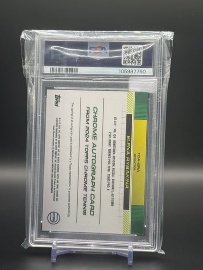 2024 Topps Chrome Tennis Elena Rybankina Refractor Auto 49/99 PSA 10 105987750