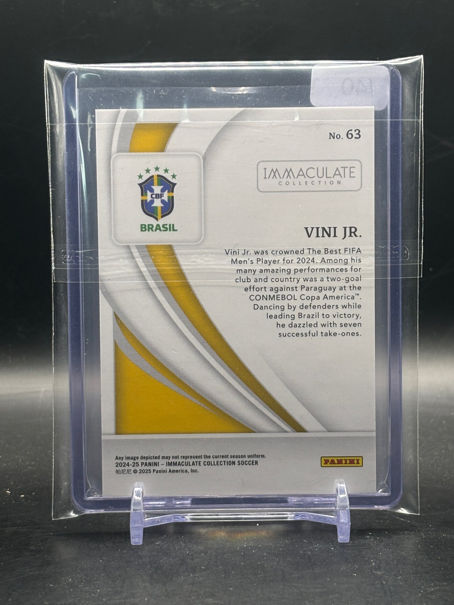 2024-25 Panini Immaculate Soccer Vini Jr. Brazil #63 24/40