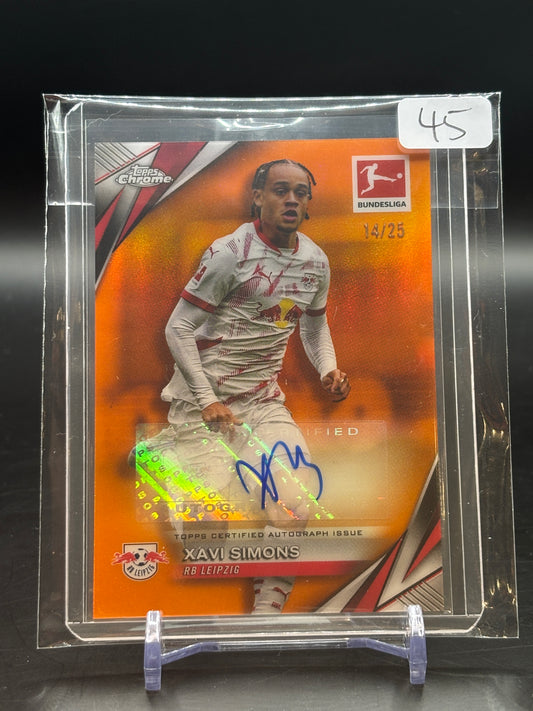 2024/25 Topps Chrome Xavi Simons Orange Auto /25