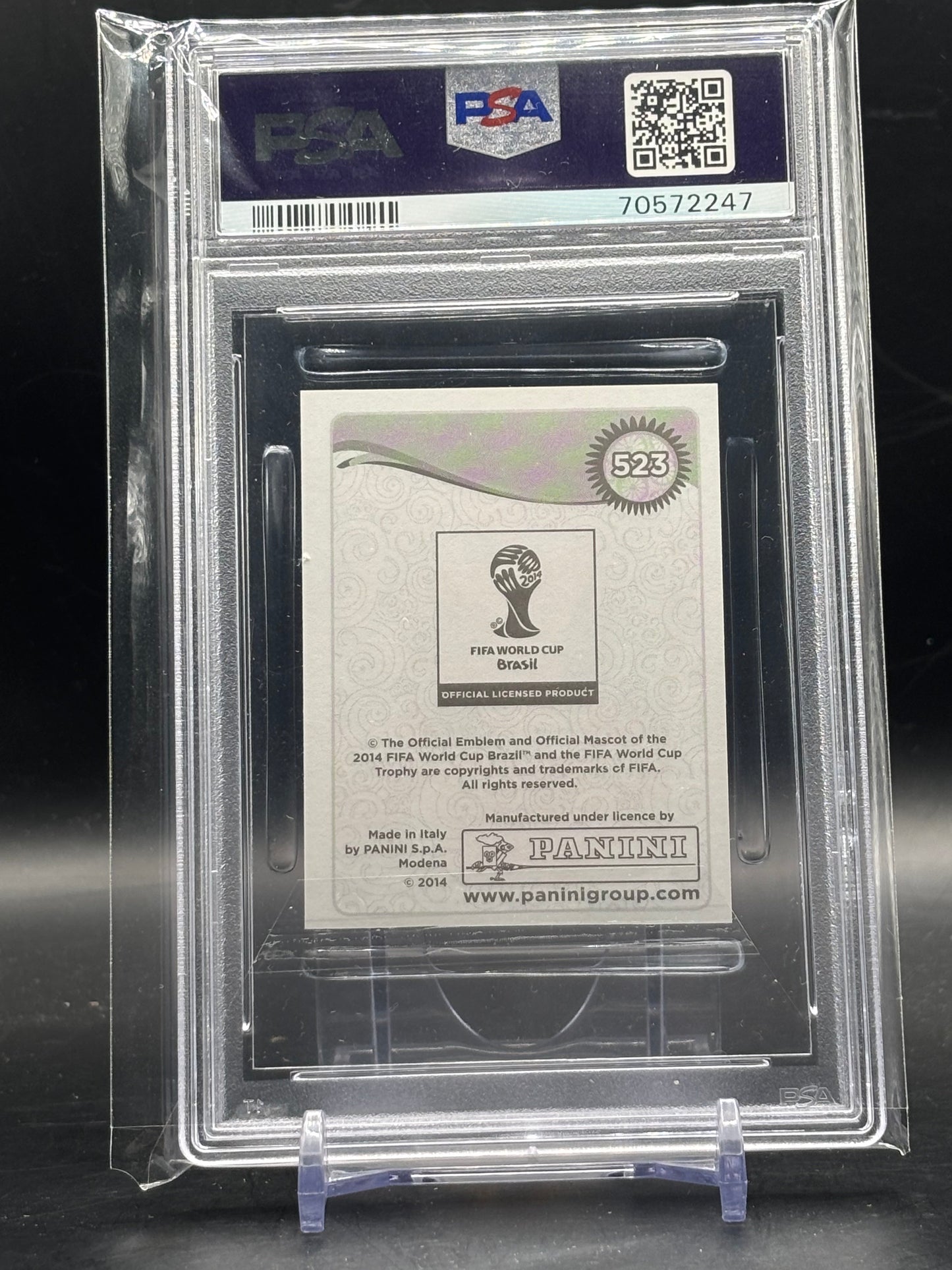 2014 Panini World Cup Sticker Cristiano Ronaldo Portugal PSA 9 70572247