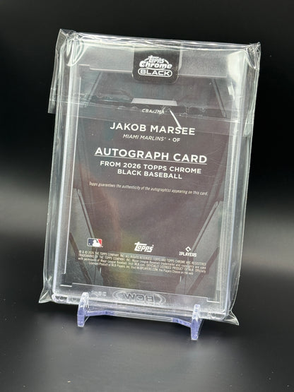 2026 Topps Chrome Black MLB Jakob Marsee Miami Marlins Auto