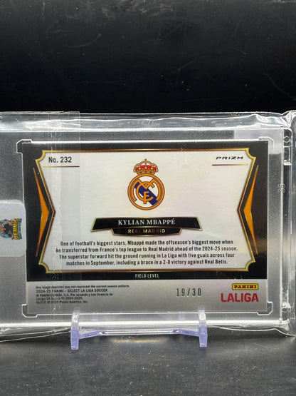 2024-25 Panini Select La Liga Kylian Mbappe Real Madrid Winter Camo 19/30
