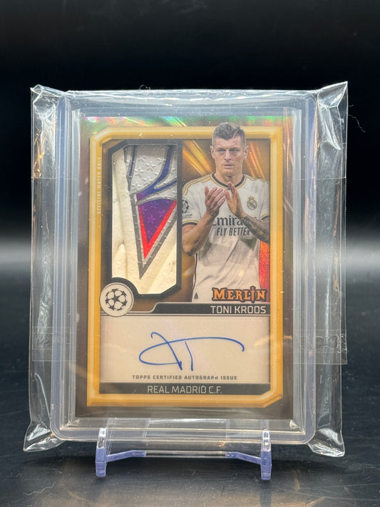 2023/24 Topps Merlin UCC Toni Kroos Match Ball Patch Auto