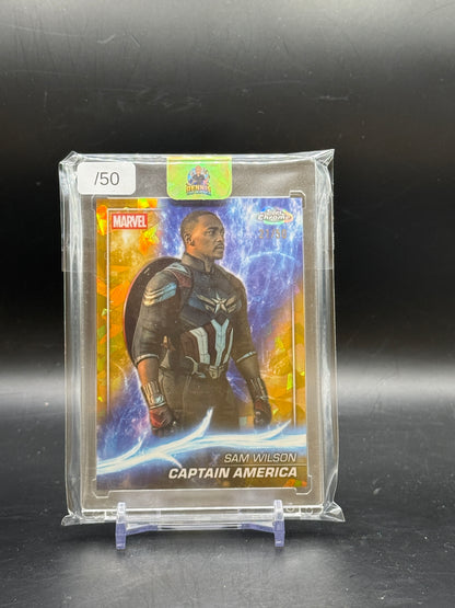 2025 Topps Chrome Marvel Studios Sam Wilson Captain America Phase Five 21/50